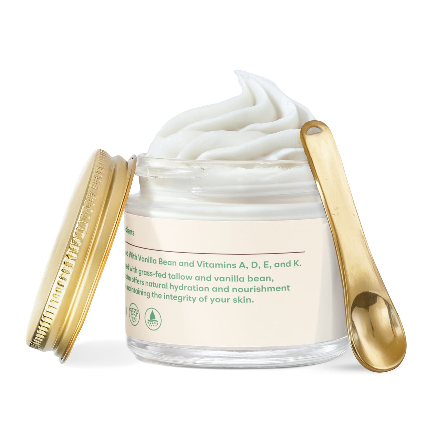 Whipped Grass-Fed Tallow Balm with Vanilla Bean
