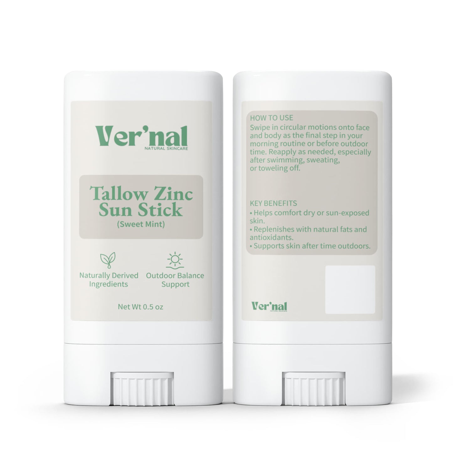 2 Pack Tallow Zinc Sun Stick