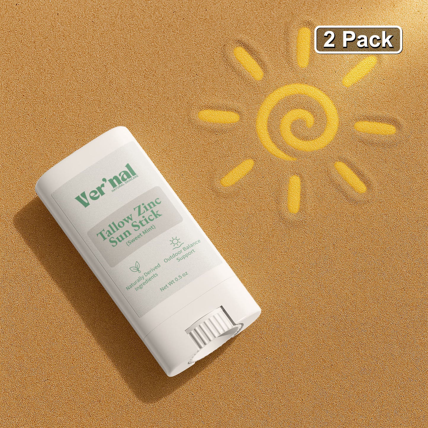 2 Pack Tallow Zinc Sun Stick